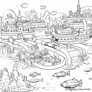 Undersea Map Coloring Pages 4