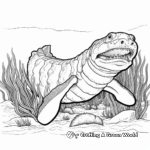 Underwater Titanoboa Proportions Coloring Pages 1