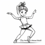 Unicorn Ballerina in Different Dance Poses Coloring Pages 1