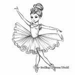 Unicorn Ballerina in Different Dance Poses Coloring Pages 2