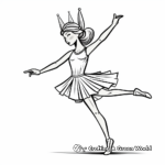 Unicorn Ballerina in Different Dance Poses Coloring Pages 4