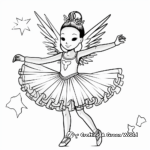 Unicorn Ballerina under the Moonlight Coloring Pages 2