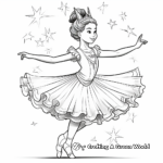 Unicorn Ballerina under the Moonlight Coloring Pages 3