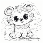 Unicorn Panda in the Clouds Coloring Pages 4