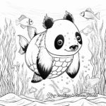 Unicorn Panda Under the Sea Coloring pages 2