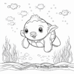 Unicorn Panda Under the Sea Coloring pages 3