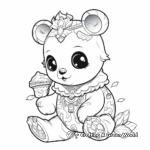 Unicorn Panda with Optional Accessories Coloring Pages 3