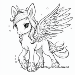 Unicorn with Angel Wings Coloring Pages 2
