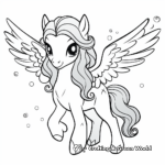 Unicorn with Angel Wings Coloring Pages 4