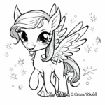Unicorn with Sparkling Wings Coloring Pages 3