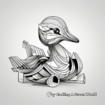 Unique Abstract Paper Duck Coloring Pages 2
