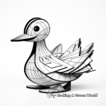Unique Abstract Paper Duck Coloring Pages 3