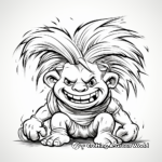 Unique Hair Troll Coloring Pages for Hair Artists 2