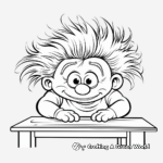 Unique Hair Troll Coloring Pages for Hair Artists 3