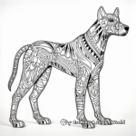 Unique Patterned Greyhound Coloring Pages 1