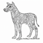 Unique Patterned Greyhound Coloring Pages 2