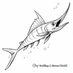 Unique Round Scale Spearfish Marlin Coloring Pages 2