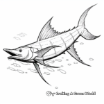 Unique Round Scale Spearfish Marlin Coloring Pages 3