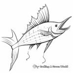 Unique Round Scale Spearfish Marlin Coloring Pages 4