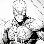 Up-Close Spiderman Coloring Pages 4