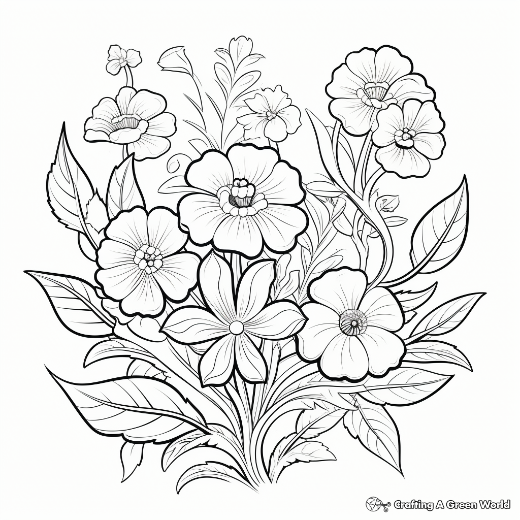 Uplifting Floral Positivity Coloring Pages 2