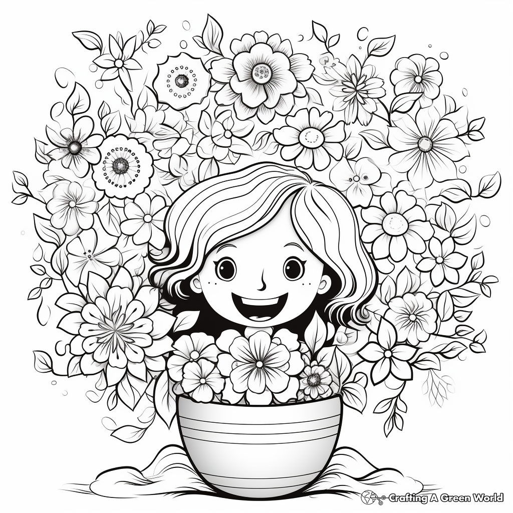 Uplifting Floral Positivity Coloring Pages 4