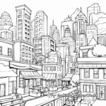 Urban Life: City Market Coloring Pages 4
