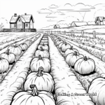 Vast Pumpkin Farm Coloring Pages 2