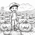 Vast Pumpkin Farm Coloring Pages 3