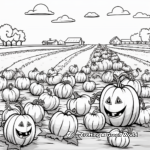 Vast Pumpkin Farm Coloring Pages 4