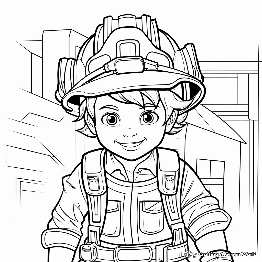 Vibrant Firefighter Labor Day Coloring Pages 2