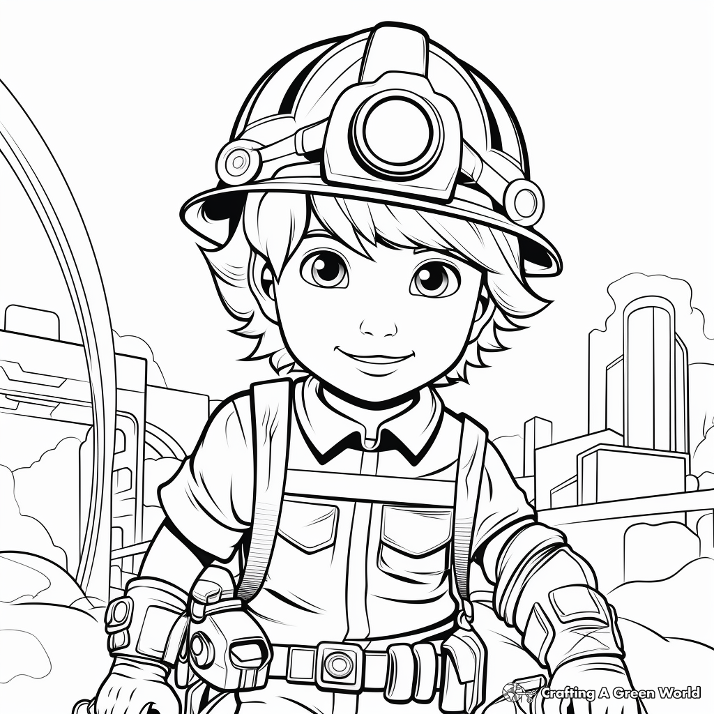 Vibrant Firefighter Labor Day Coloring Pages 4
