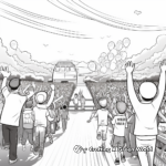 Vibrant Homecoming Rally Coloring Pages 2