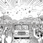 Vibrant Homecoming Rally Coloring Pages 4