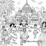 Vibrant Indian Festival Coloring Pages 1