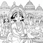 Vibrant Indian Festival Coloring Pages 2
