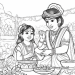 Vibrant Indian Festival Coloring Pages 3