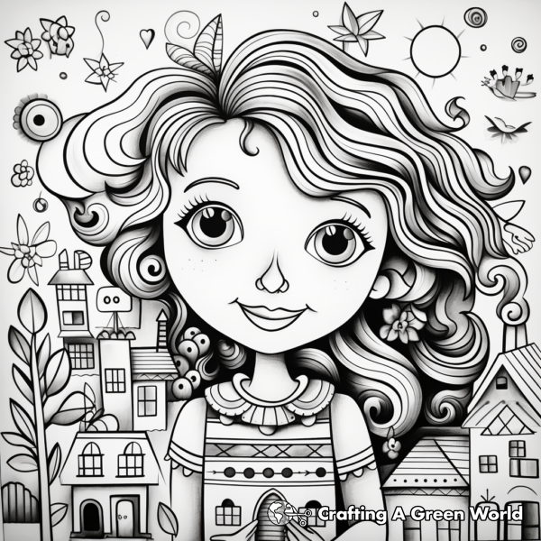 Vibrant Isabela Madrigal Coloring Pages 1