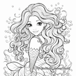 Victorian Inspired Mermaid Coloring Pages 4
