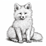 Vintage Engraved Fox Illustration Coloring Pages 1