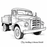 Vintage Flatbed Truck Coloring Pages 1
