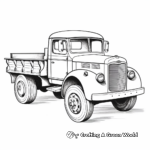 Vintage Flatbed Truck Coloring Pages 2