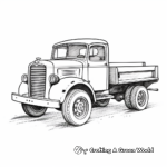Vintage Flatbed Truck Coloring Pages 4