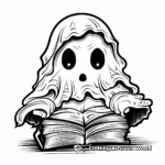 Vintage Style Ghost Coloring Pages 1