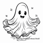 Vintage Style Ghost Coloring Pages 3