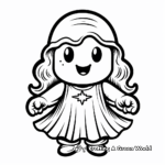 Vintage Style Ghost Coloring Pages 4