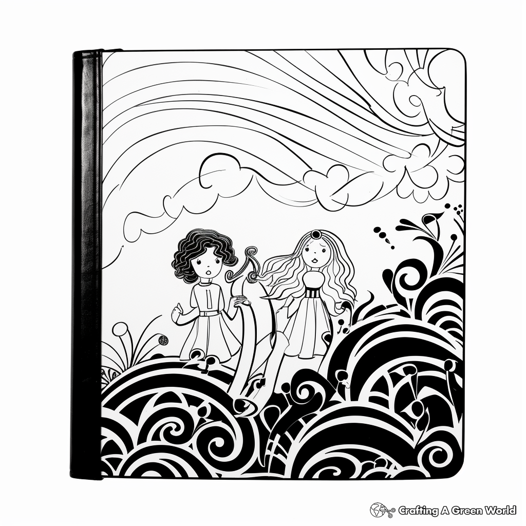 Vintage Themed Binder Cover Coloring Pages 3