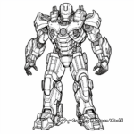 War Machine Iron Man Suit Coloring Pages 2