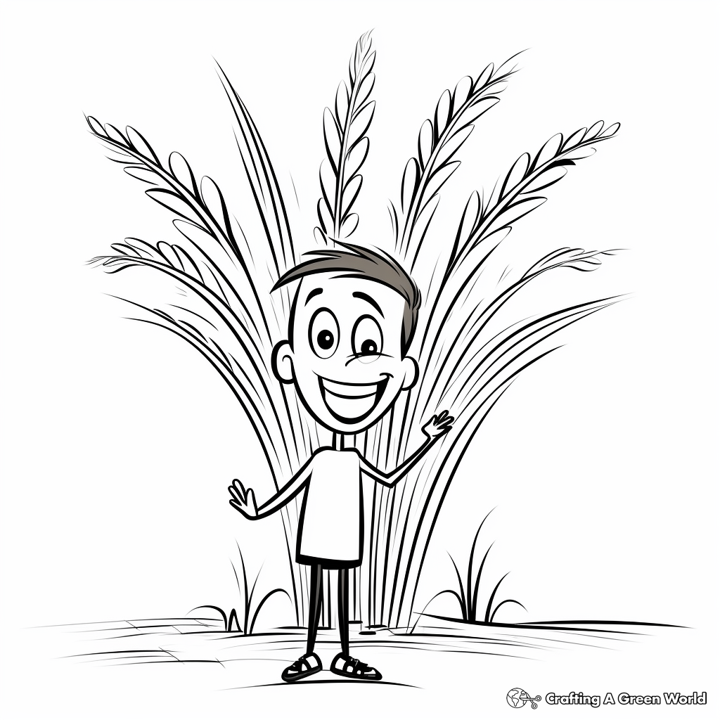 Wheat Grass Coloring Pages for Health enthusiasts 1