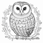 Whimsical Barn Owl Coloring Pages 3